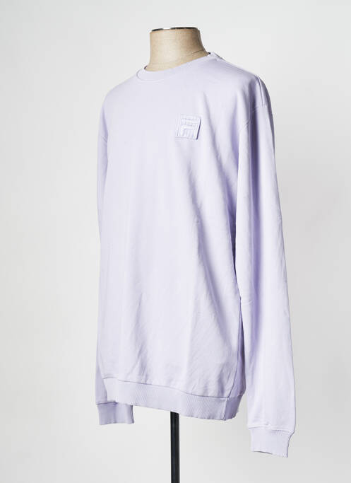 Pull col rond violet FILA homme