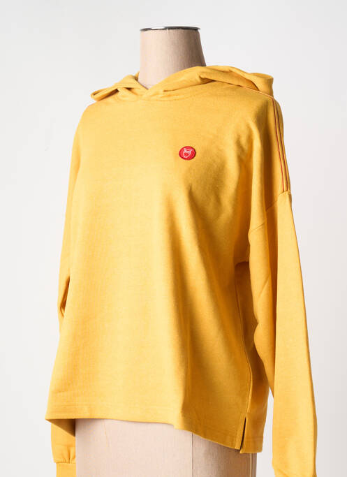 Sweat-shirt à capuche jaune KNOWLEDGE COTTON APPAREL femme
