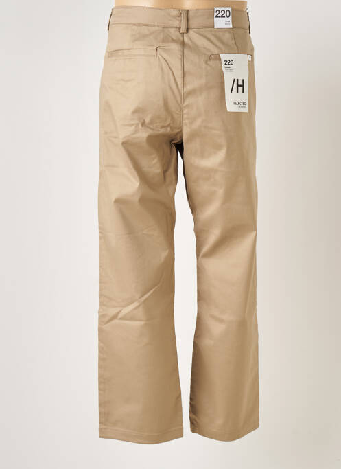 Pantalon droit beige SELECTED homme