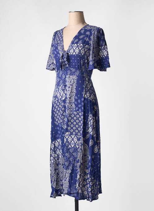 Robe mi-longue bleu GRACE & MILA pour femme