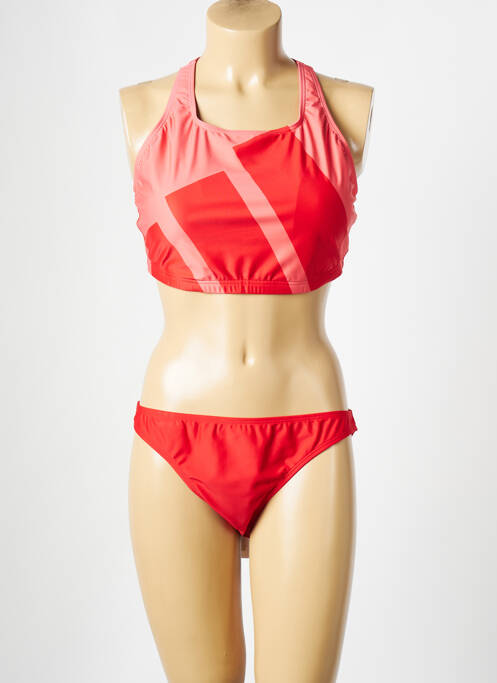 Maillot de bain 2 pièces orange ADIDAS pour femme