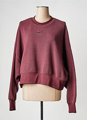 Sweat-shirt col rond rouge NIKE femme