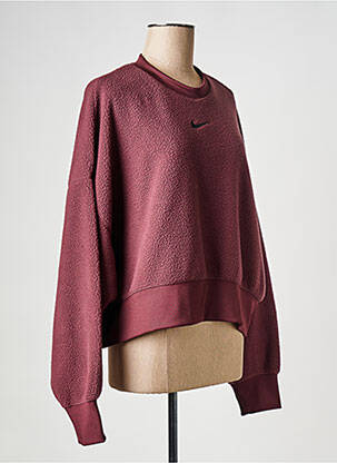 Sweat-shirt col rond rouge NIKE femme