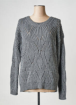 Pull col rond gris KANOPE femme