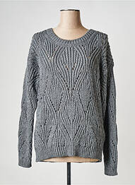 Pull col rond gris KANOPE femme