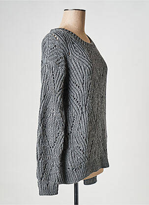 Pull col rond gris KANOPE femme