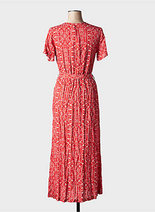 Robe longue col v rouge LA FEE MARABOUTEE femme