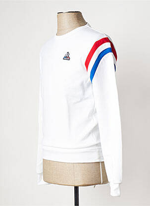 Sweat-shirt col rond blanc LE COQ SPORTIF homme
