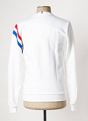 Sweat-shirt col rond blanc LE COQ SPORTIF homme