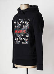 Sweat-shirt à capuche noir JACK & JONES pour homme seconde vue