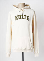 Sweat-shirt à capuche blanc KULTE pour homme seconde vue
