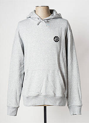 Sweat-shirt à capuche col rond gris NEW BALANCE homme
