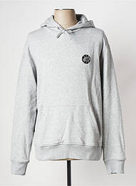 Sweat-shirt à capuche col rond gris NEW BALANCE homme