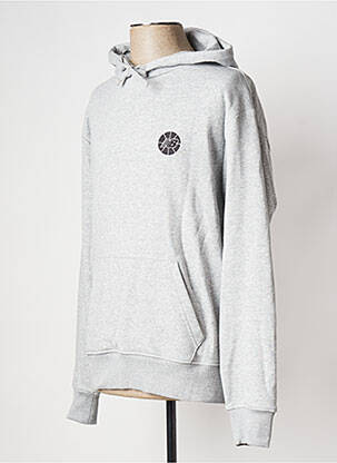 Sweat-shirt à capuche col rond gris NEW BALANCE homme
