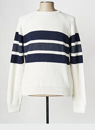 Pull col rond blanc IKKS homme