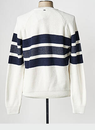 Pull col rond blanc IKKS homme