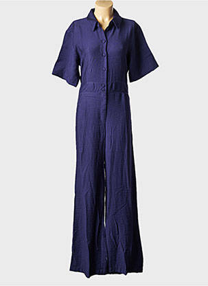 Combi-pantalon col v bleu AN' GE femme