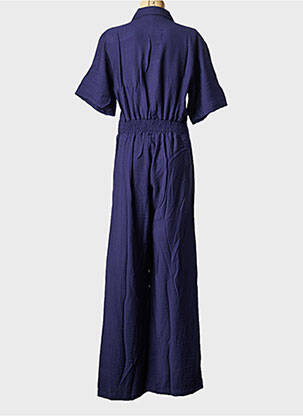 Combi-pantalon col v bleu AN' GE femme