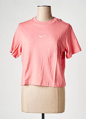 T-shirt col rond rose NIKE fille