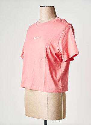 T-shirt col rond rose NIKE fille