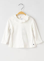 Top blanc PETIT BATEAU pour fille seconde vue