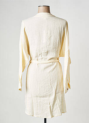 Robe mi-longue col rond blanc GRACE & MILA femme