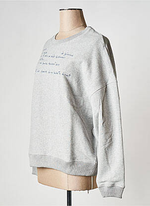 Sweat-shirt col rond gris SWILDENS femme