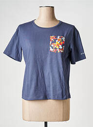 T-shirt col rond bleu COLUMBIA femme