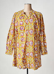 Robe courte col rond or JOLIE JOLIE PAR PETITE MENDIGOTE femme