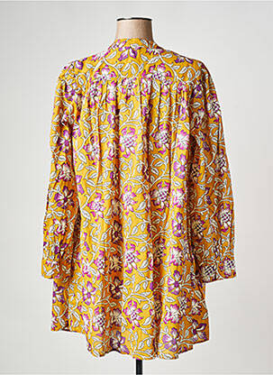 Robe courte col rond or JOLIE JOLIE PAR PETITE MENDIGOTE femme