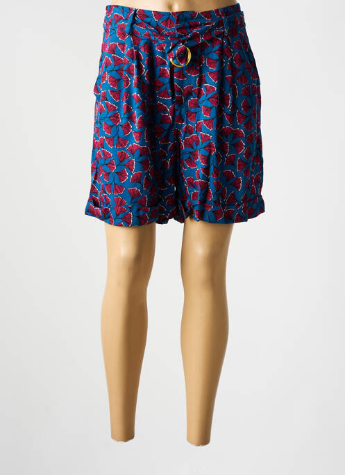 Short bleu ICHI pour femme