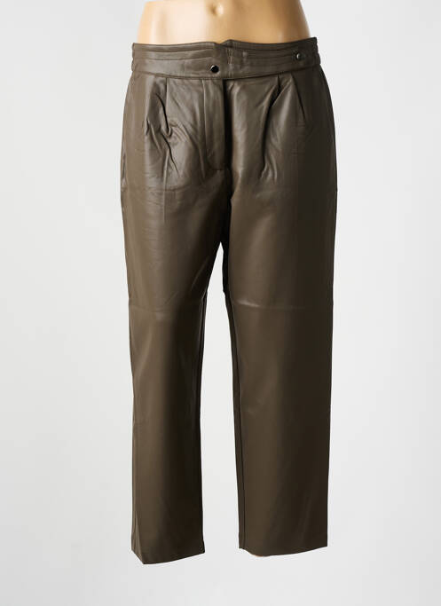 Pantalon 7/8 marron SEE U SOON pour femme