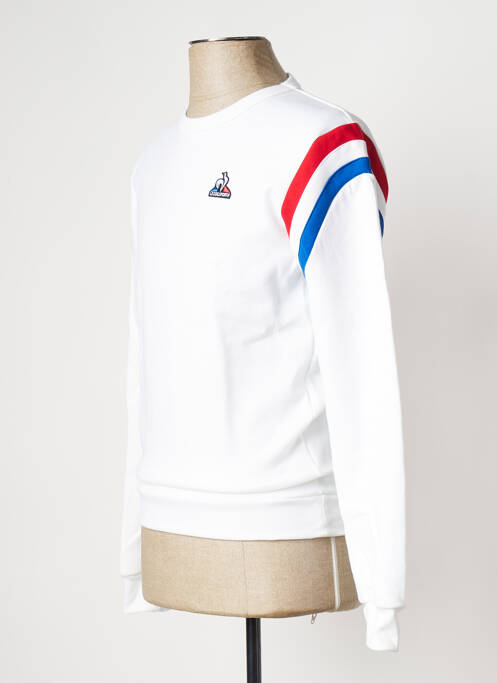 Sweat-shirt blanc LE COQ SPORTIF homme