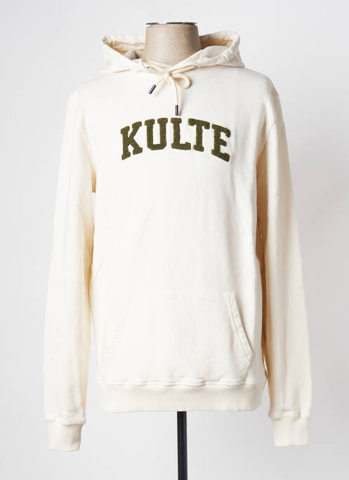 Sweat-shirt à capuche blanc KULTE pour homme