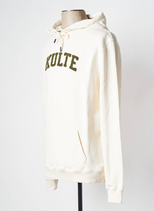 Sweat-shirt à capuche blanc KULTE pour homme