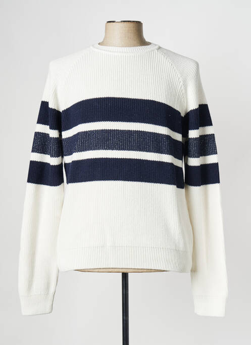 Pull blanc IKKS pour homme