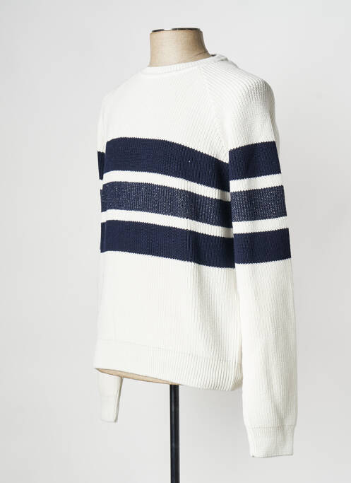 Pull blanc IKKS pour homme