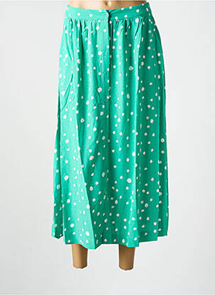 Jupe mi-longue vert GRACE & MILA femme