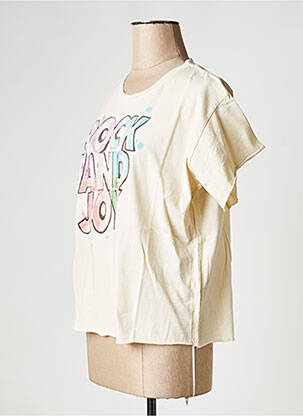 T-shirt col rond blanc LEON & HARPER femme