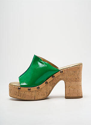 Mules/sabots bout ouvert bout ouvert vert SEMERDJIAN femme