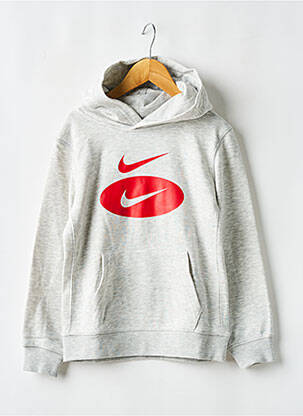 Sweat-shirt à capuche col rond gris NIKE garçon