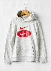 Sweat-shirt à capuche gris NIKE pour garçon seconde vue