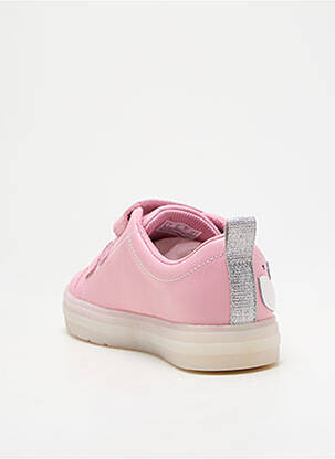 Baskets fermeture lacets bout rond rose CLARKS fille