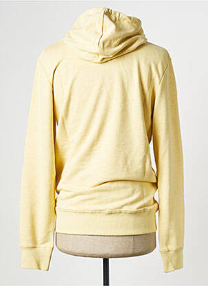 Sweat-shirt à capuche col rond jaune JACK & JONES homme