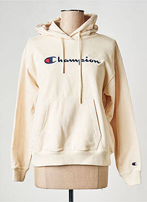 Sweat-shirt à capuche beige CHAMPION pour femme