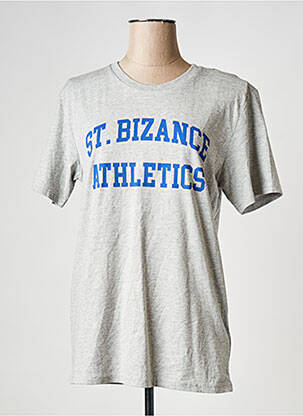 T-shirt col rond gris BIZANCE femme