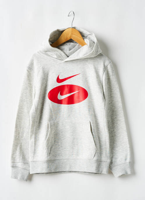 Sweat-shirt à capuche gris NIKE pour garçon