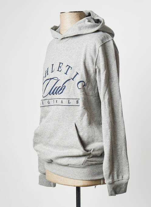 Sweat-shirt à capuche gris JACK & JONES pour homme