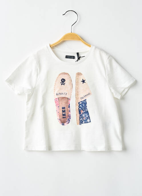 T-shirt blanc IKKS JUNIOR pour fille
