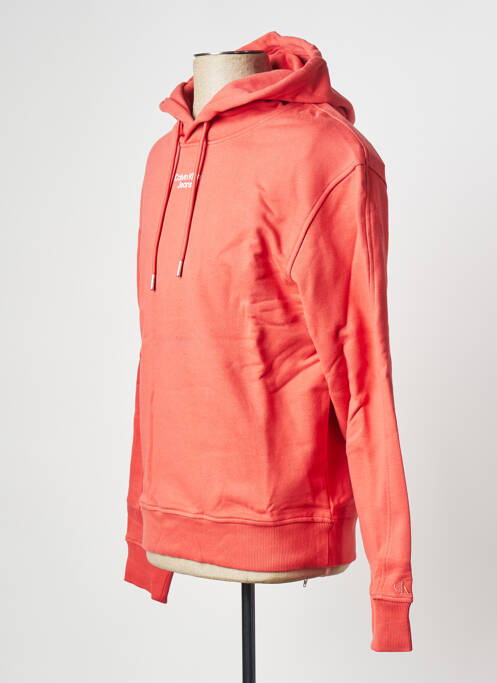 Sweat-shirt à capuche rouge CALVIN KLEIN pour homme